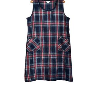 Vintage Plaid Sheath Dress with Pockets